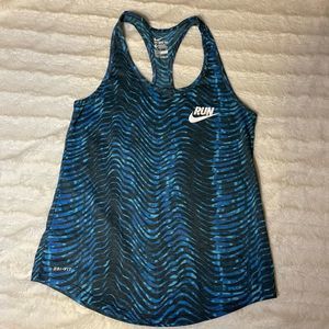 Nike DRI-FIT tank top blue top size small athletic cut EUC